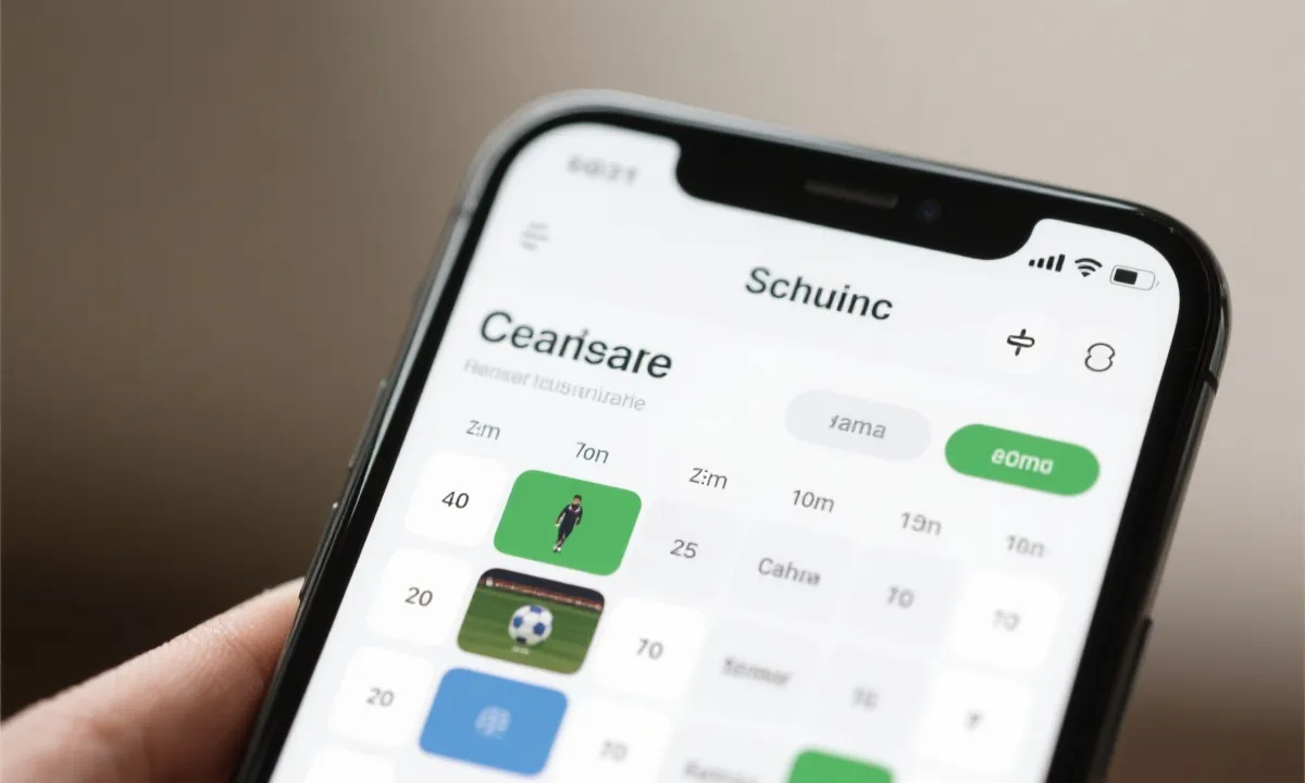 赛程与转播对照的示意界面